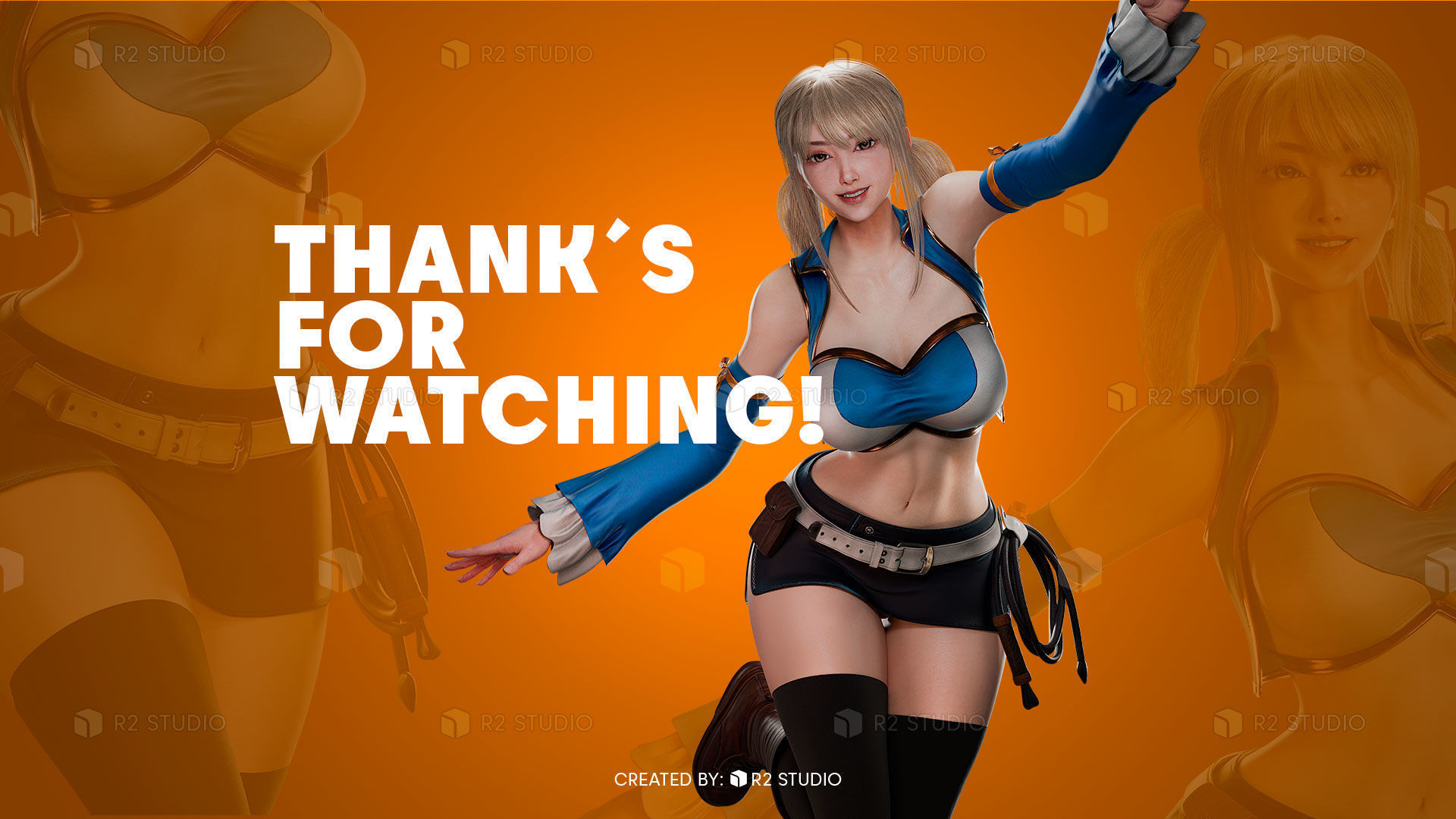 Lucy Heartfilia - FairyTale - Blender 3D Low-poly 3D model_25