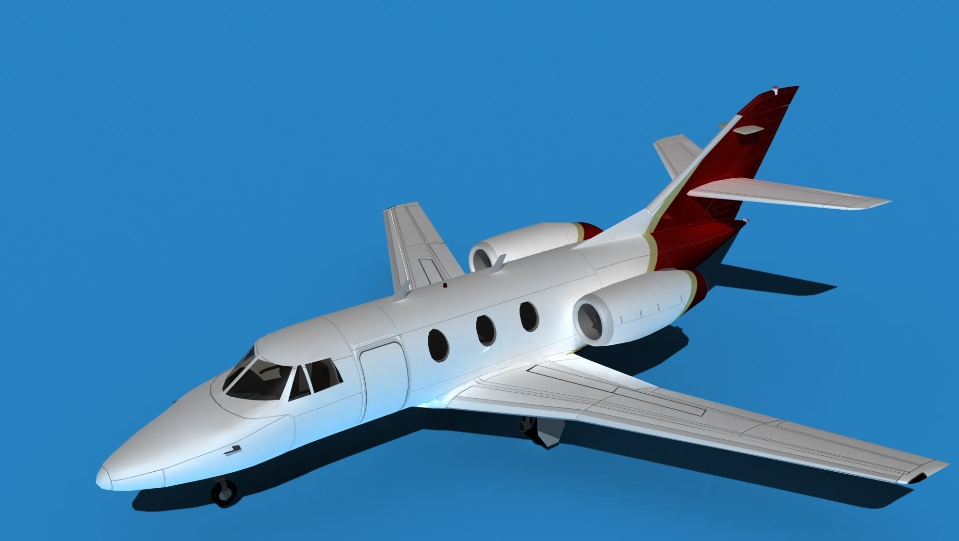 Dassault Falcon 10 V06 3D model_10