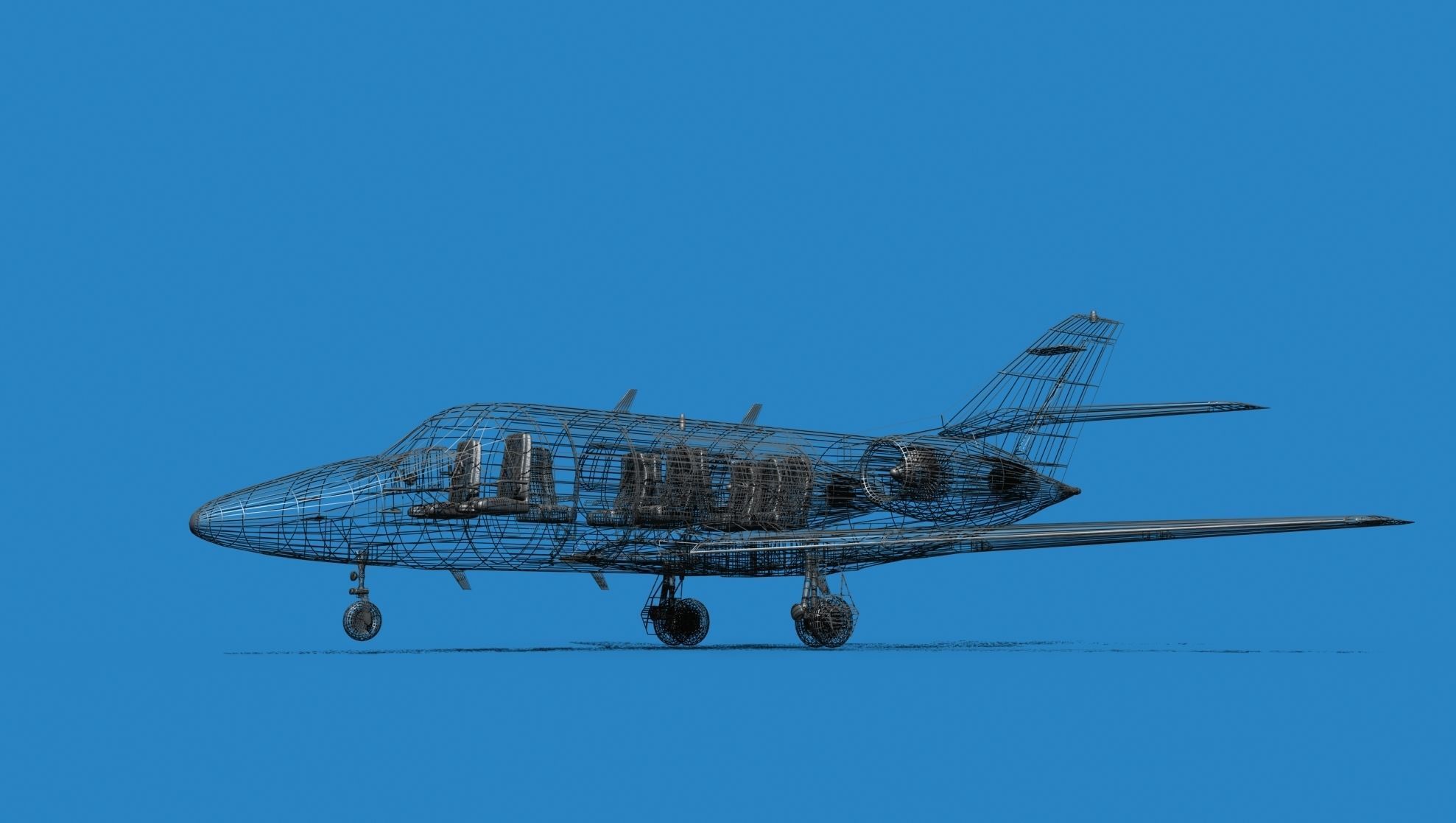 Dassault Falcon 10 V06 3D model_11