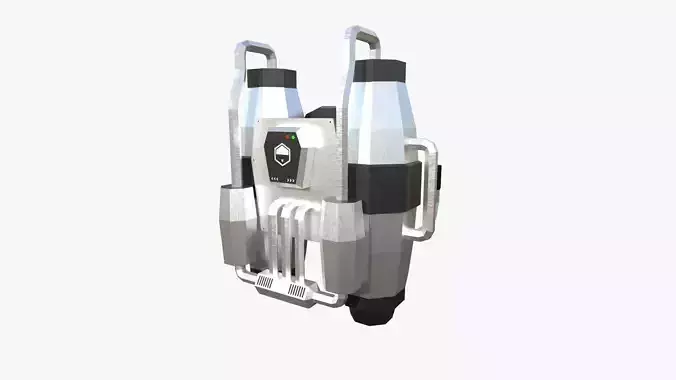 Jetpack Low Poly J05 - SciFi Character Design Low-poly 3D model