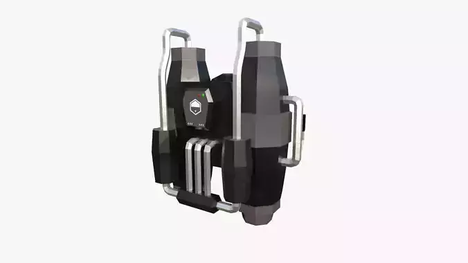 Jetpack Low Poly J04 - SciFi Character Design Low-poly 3D model