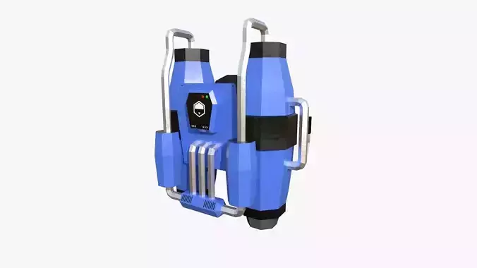 Jetpack Low Poly J03 - SciFi Character Design Low-poly 3D model