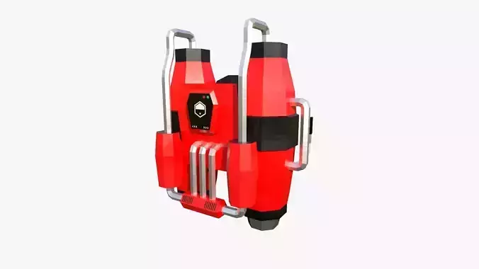Jetpack Low Poly J02 - SciFi Character Design Low-poly 3D model