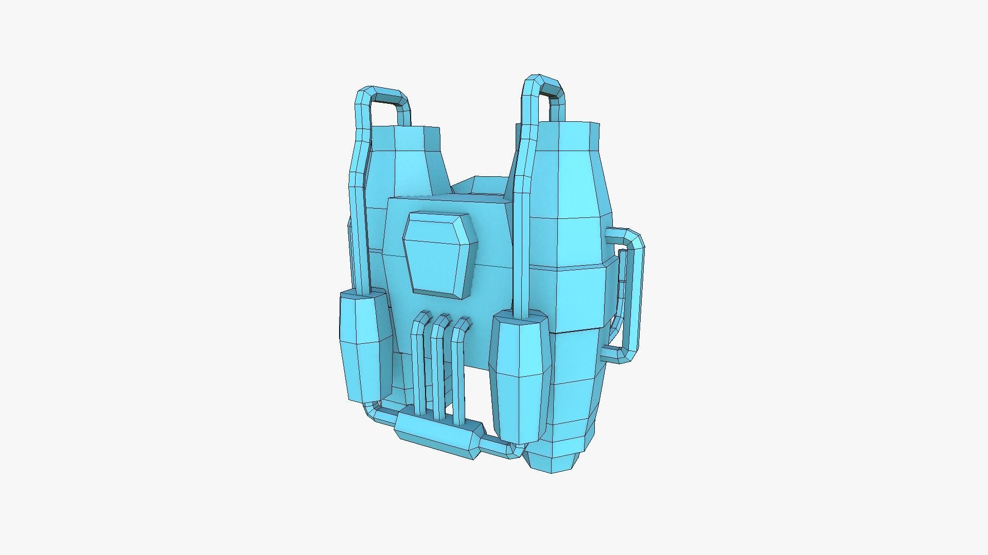 Jetpack Low Poly J01 - SciFi Character Design Low-poly 3D model_13