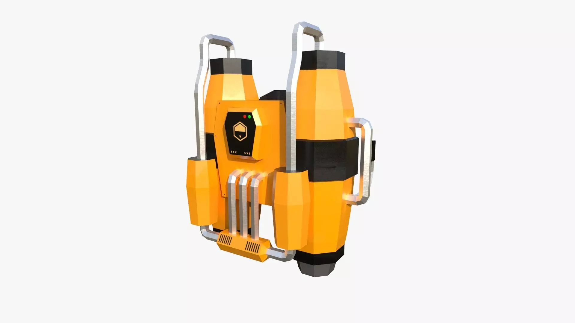 Jetpack Low Poly J01 - SciFi Character Design Low-poly 3D model_0