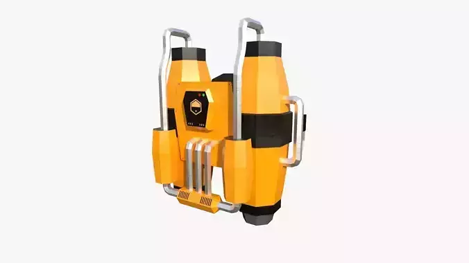 Jetpack Low Poly J01 - SciFi Character Design Low-poly 3D model