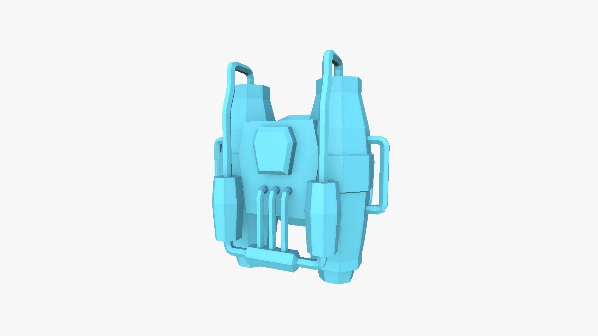 Jetpack Low Poly J01 - SciFi Character Design Low-poly 3D model_8