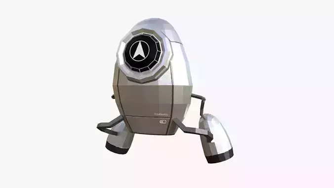 Jetpack Low Poly I05 - SciFi Character Design Low-poly 3D model