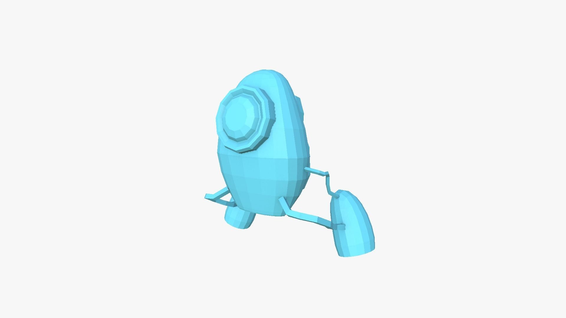 Jetpack Low Poly I03 - SciFi Character Design Low-poly 3D model_8