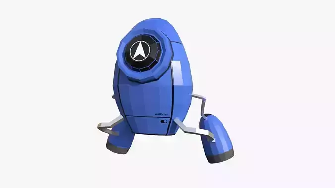 Jetpack Low Poly I03 - SciFi Character Design Low-poly 3D model