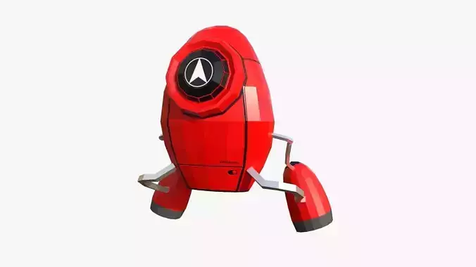 Jetpack Low Poly I02 - SciFi Character Design Low-poly 3D model