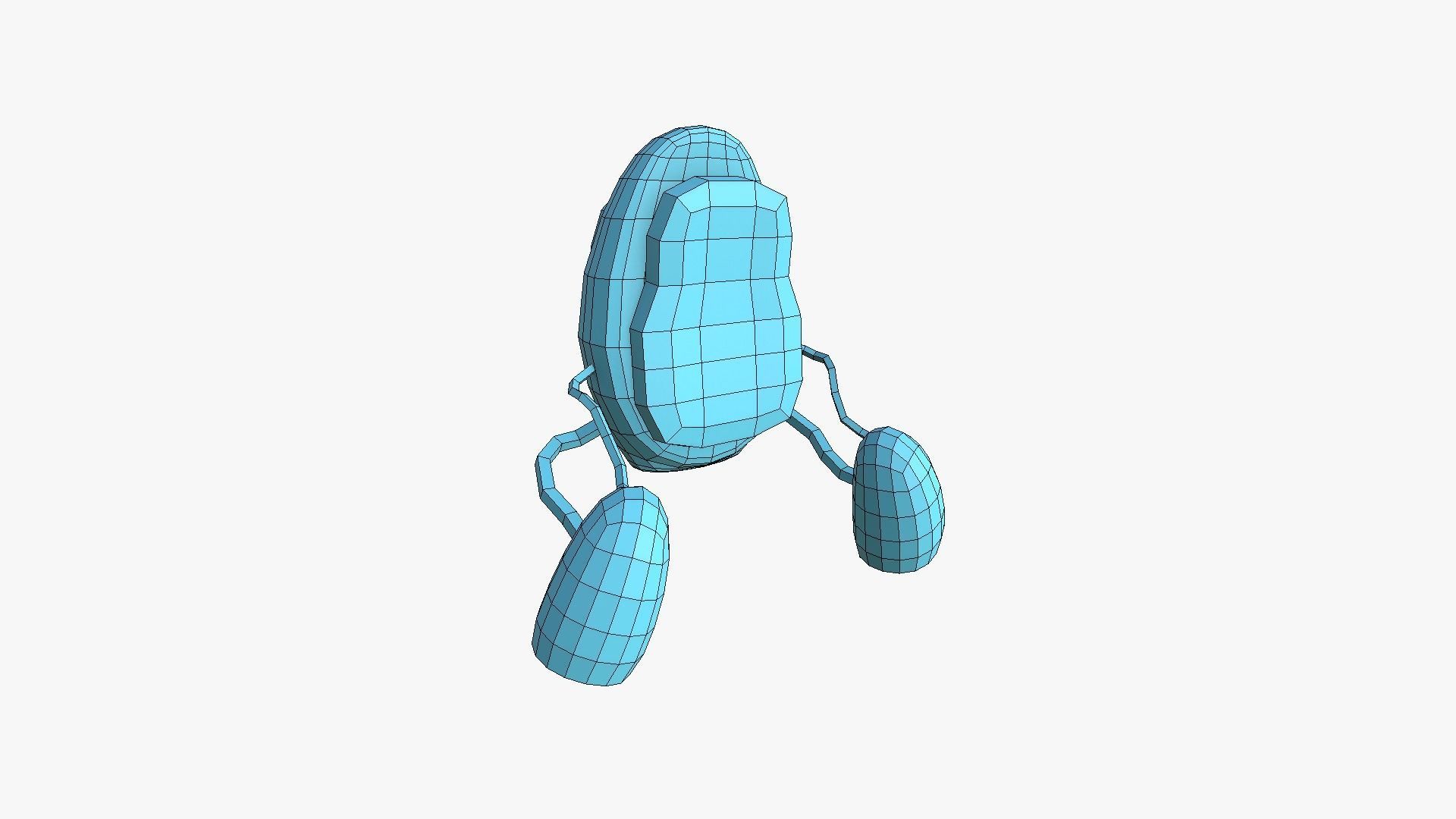 Jetpack Low Poly I01 - SciFi Character Design Low-poly 3D model_12