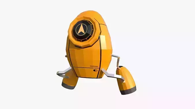 Jetpack Low Poly I01 - SciFi Character Design Low-poly 3D model