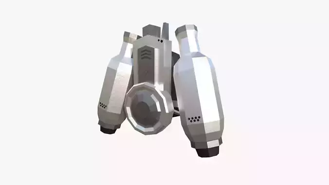 Jetpack Low Poly H05 - SciFi Character Design Low-poly 3D model