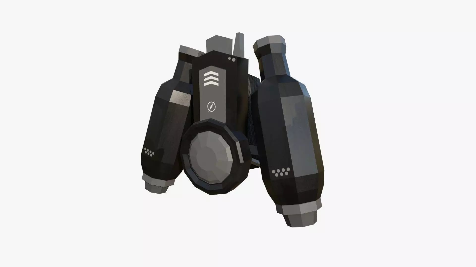 Jetpack Low Poly H04 - SciFi Character Design Low-poly 3D model