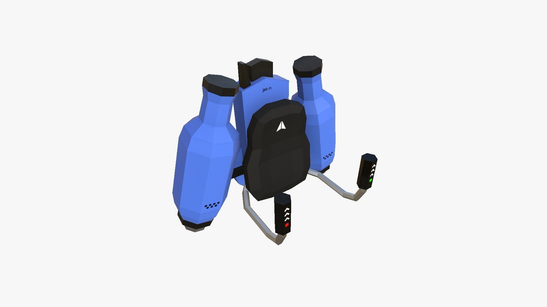 Jetpack Low Poly H03 - SciFi Character Design Low-poly 3D model_4