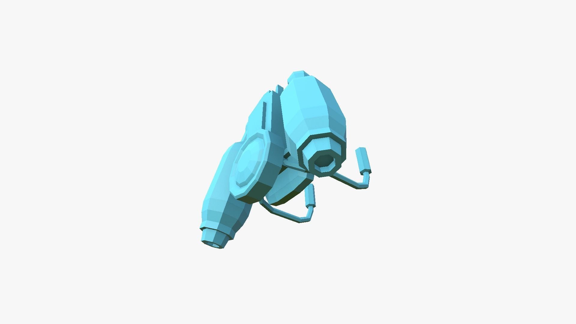 Jetpack Low Poly H03 - SciFi Character Design Low-poly 3D model_9