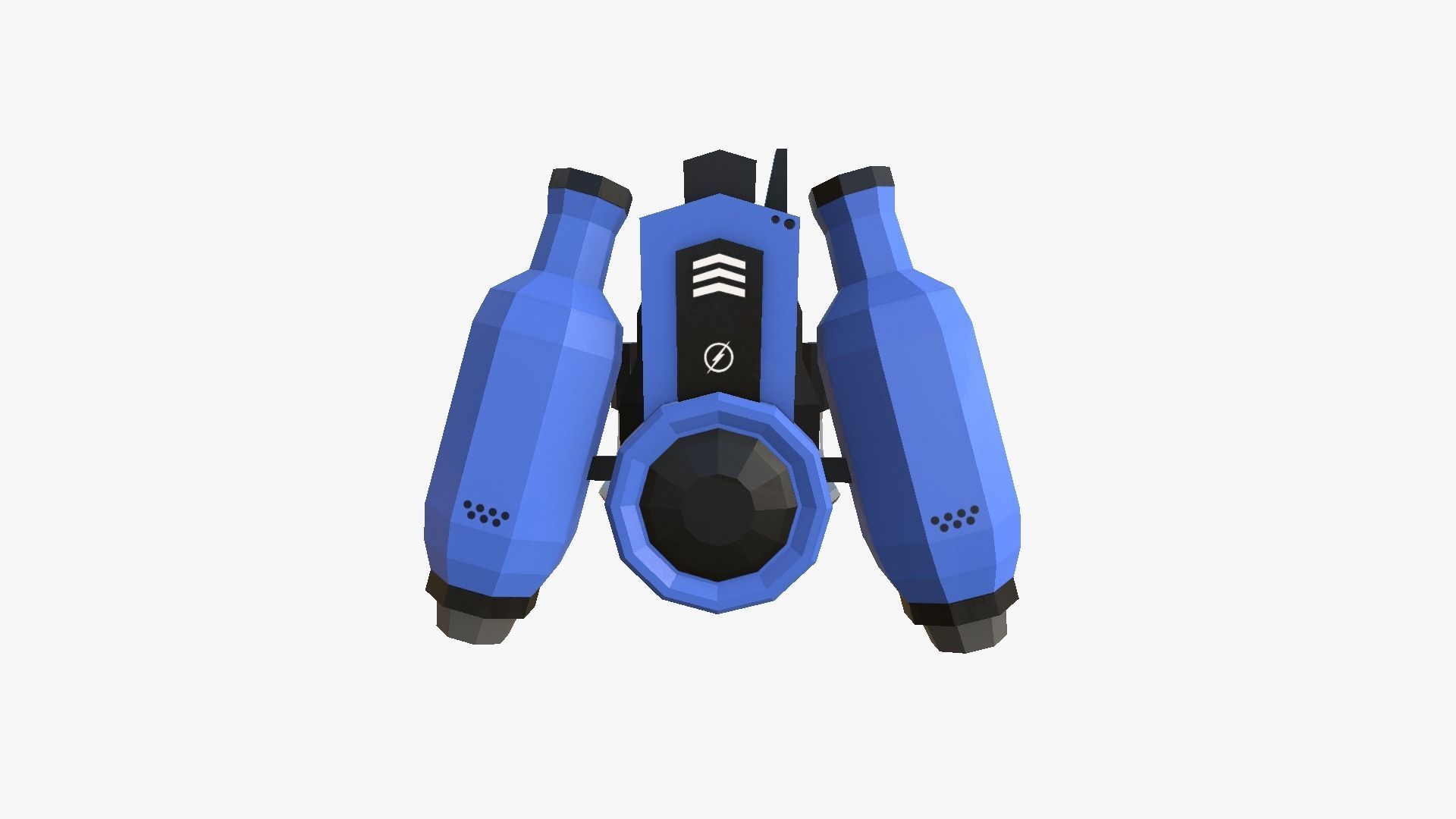 Jetpack Low Poly H03 - SciFi Character Design Low-poly 3D model_2