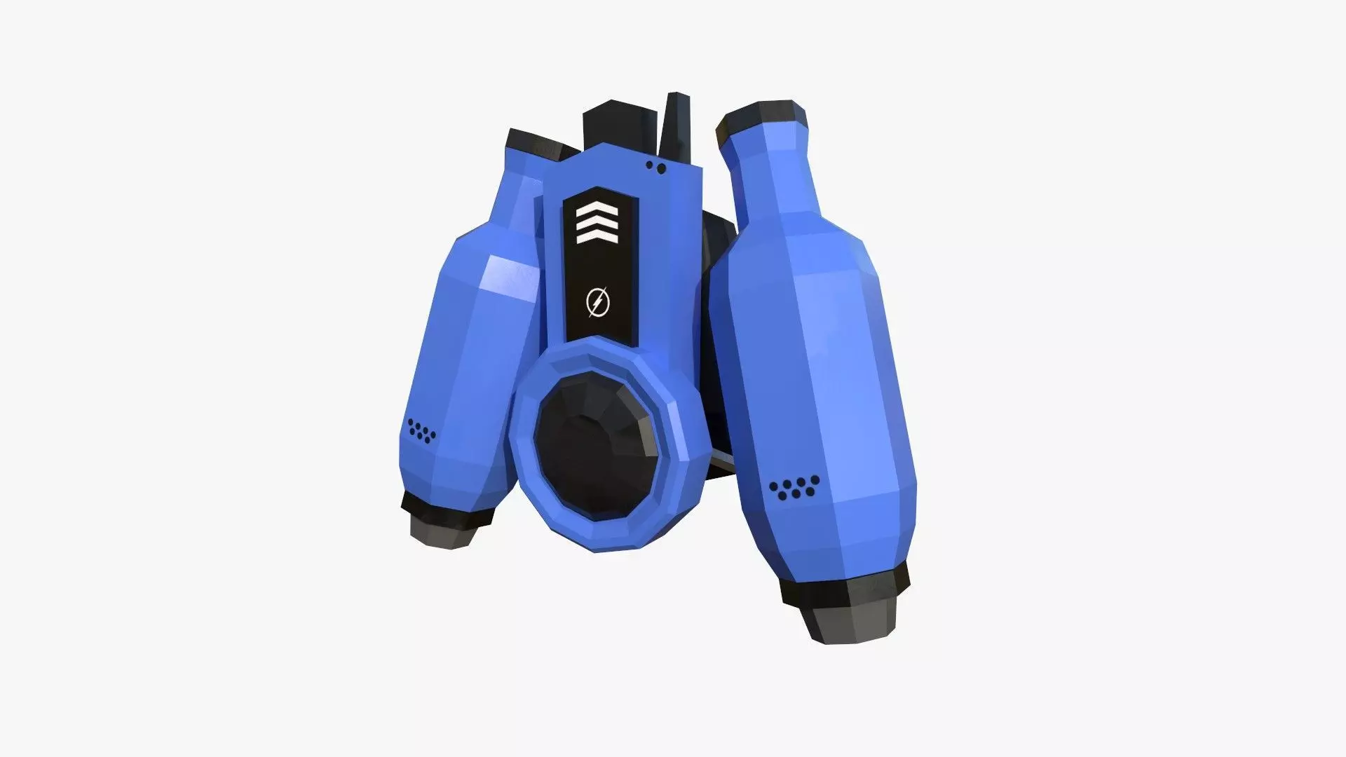 Jetpack Low Poly H03 - SciFi Character Design Low-poly 3D model_0