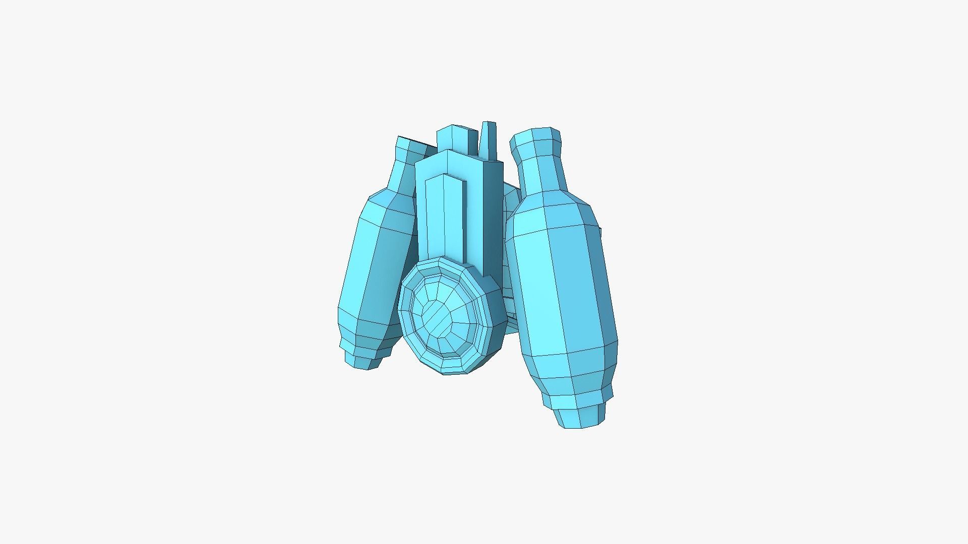 Jetpack Low Poly H03 - SciFi Character Design Low-poly 3D model_12