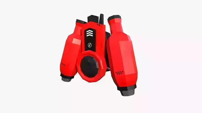 Jetpack Low Poly H02 - SciFi Character Design Low-poly 3D model