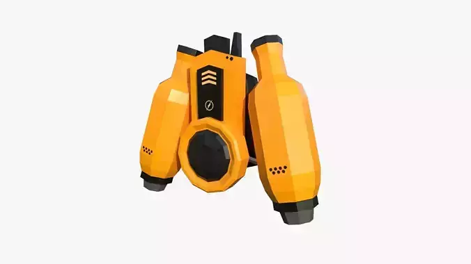 Jetpack Low Poly H01 - SciFi Character Design Low-poly 3D model