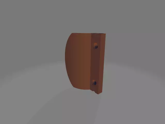 Balcony door handle 3D print model_0