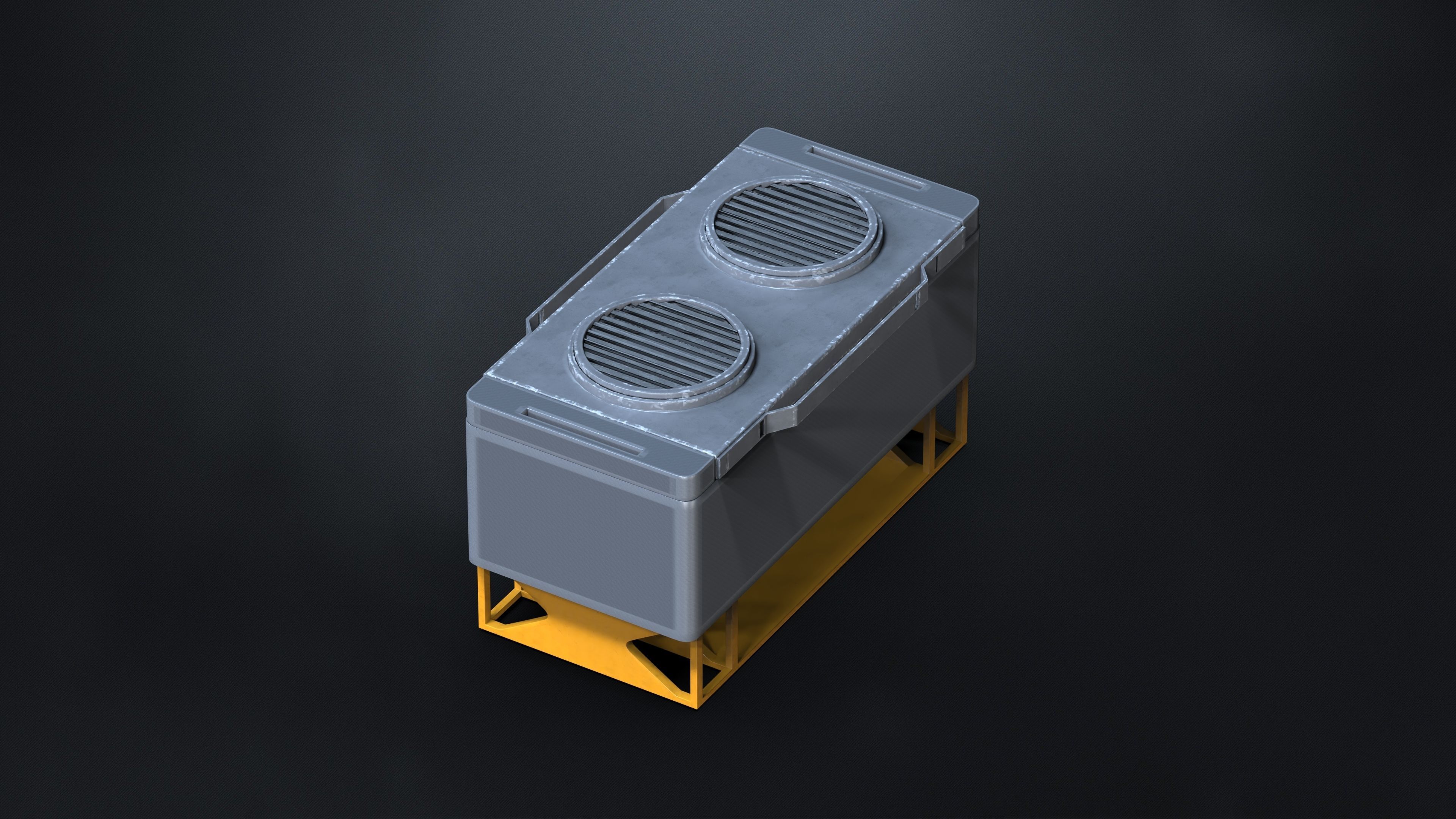 15 Hard Surface SUBD Scifi Vents And Hvac 3D model_17