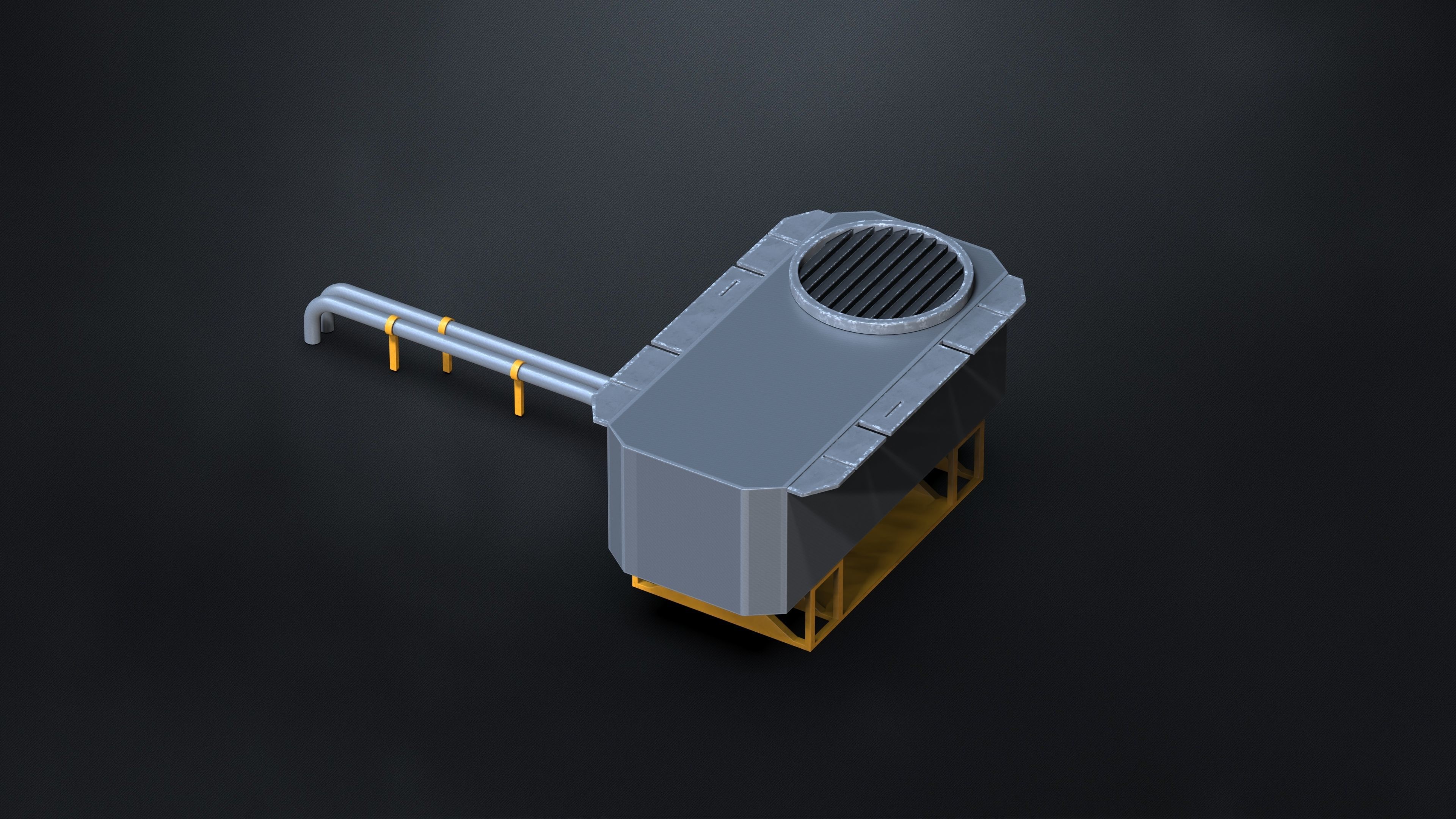 15 Hard Surface SUBD Scifi Vents And Hvac 3D model_3