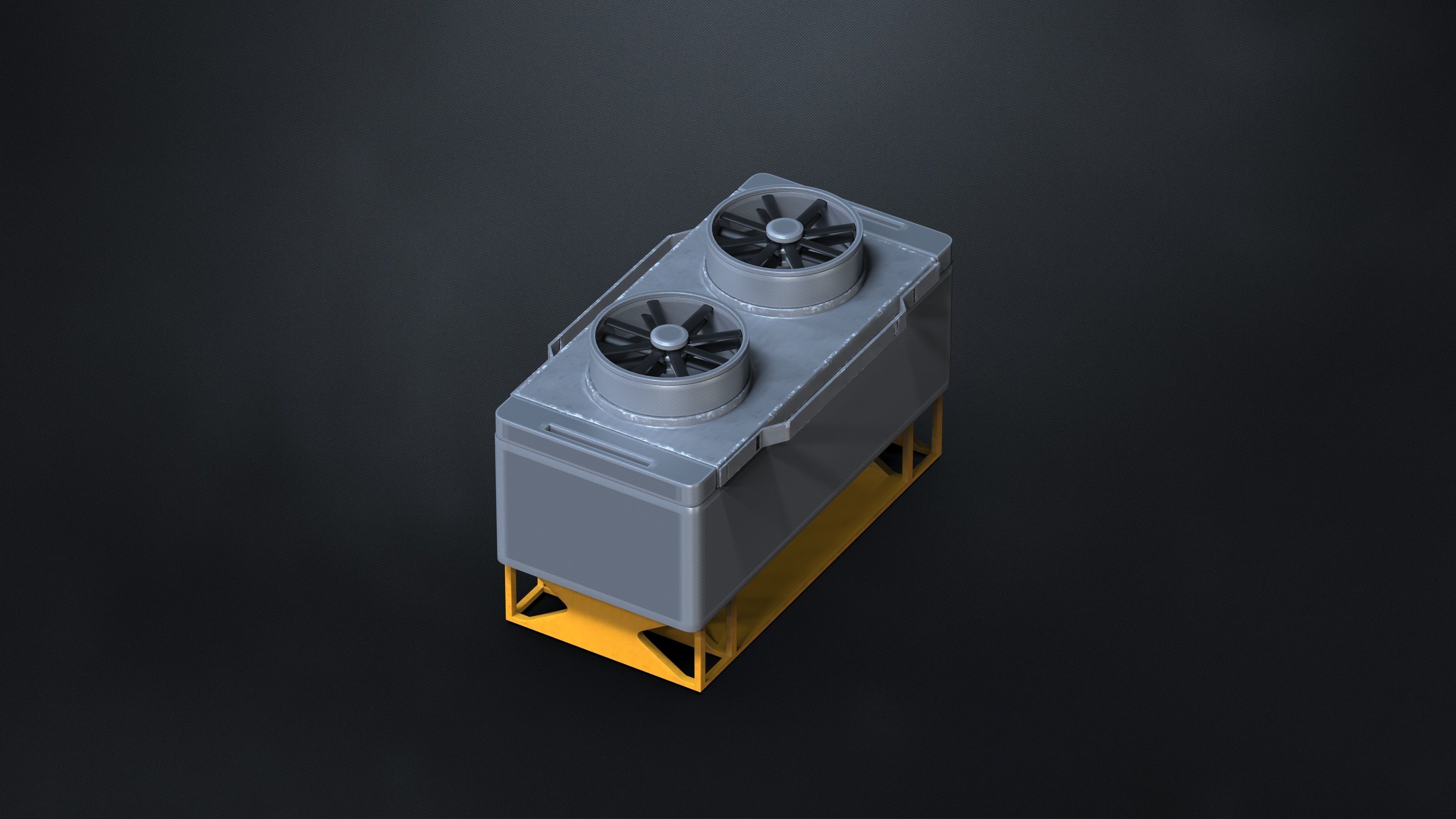 15 Hard Surface SUBD Scifi Vents And Hvac 3D model_9