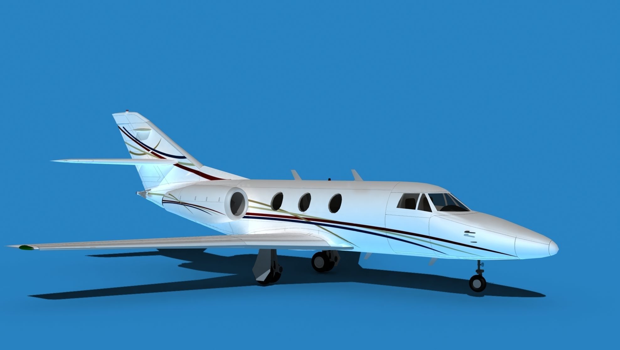 Dassault Falcon 10 V11 3D model_3