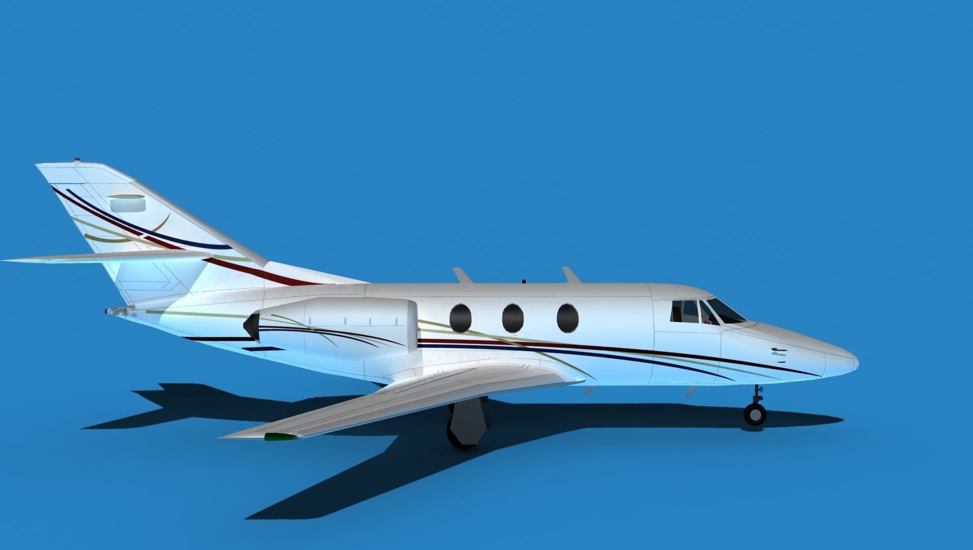 Dassault Falcon 10 V11 3D model_4