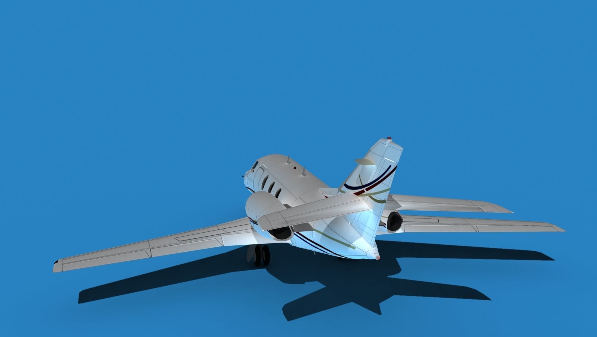 Dassault Falcon 10 V11 3D model_7