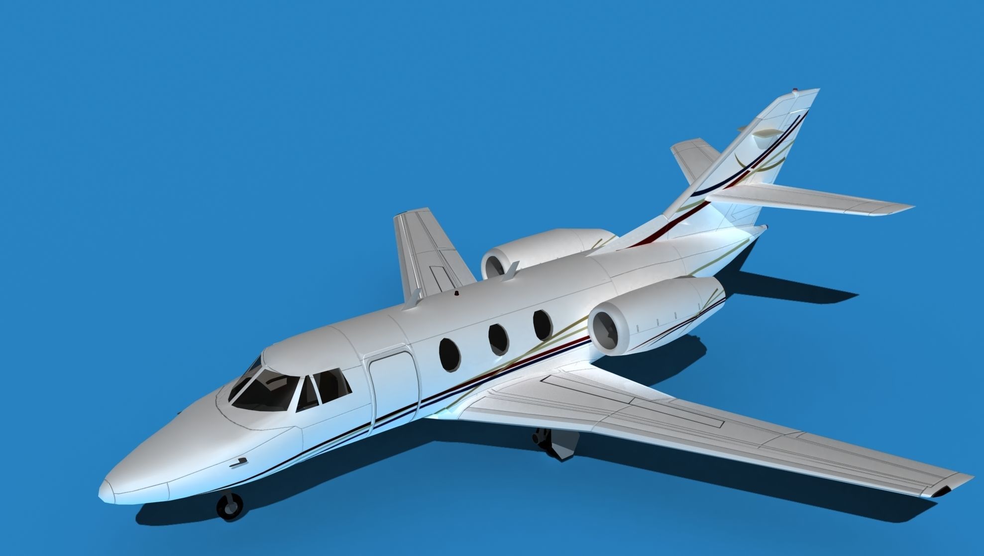 Dassault Falcon 10 V11 3D model_10