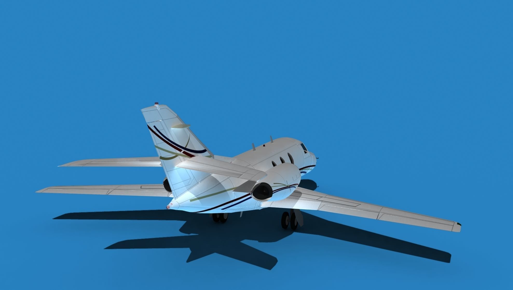 Dassault Falcon 10 V11 3D model_6