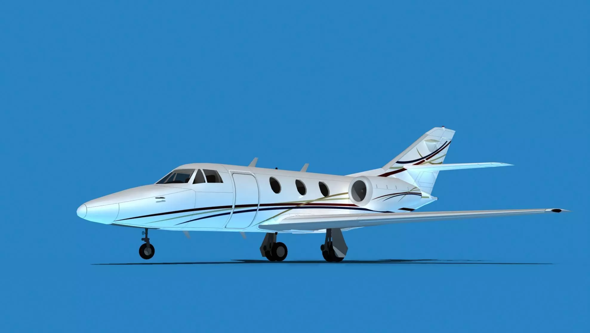 Dassault Falcon 10 V11 3D model_0