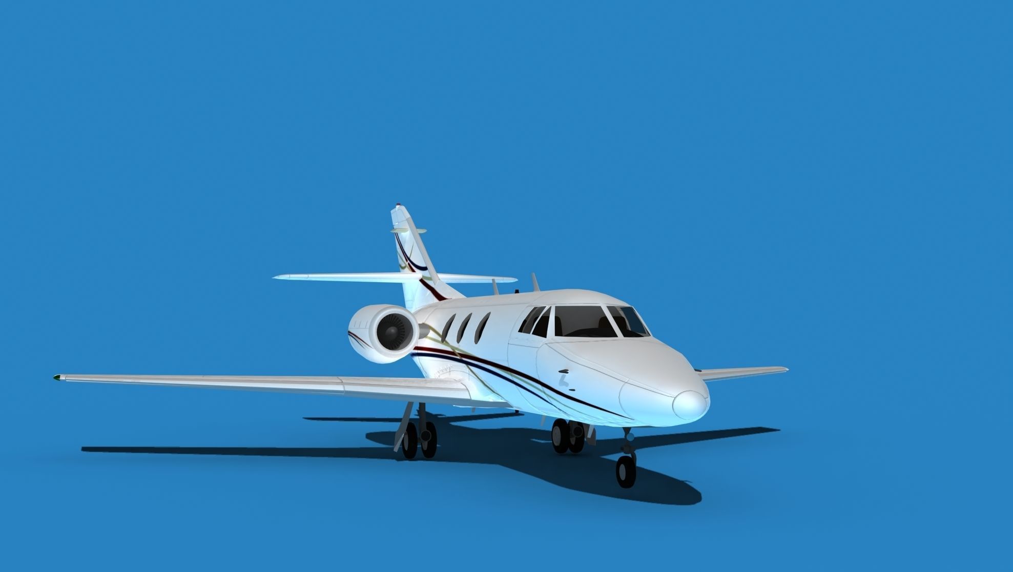 Dassault Falcon 10 V11 3D model_2