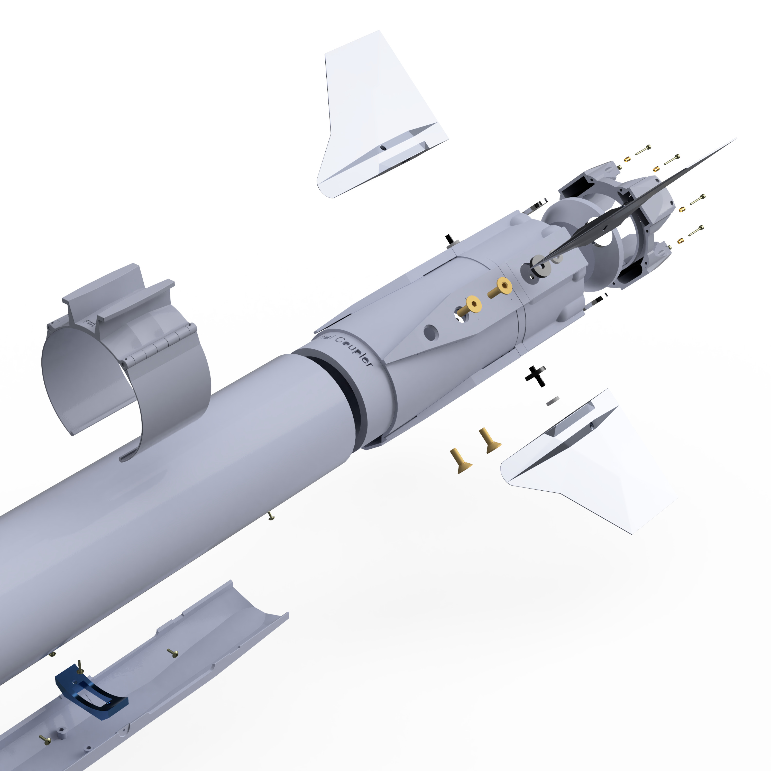AIM-9X Sidewinder Simplified-Extreme Detail - 3D Print Ready 3D print model_36