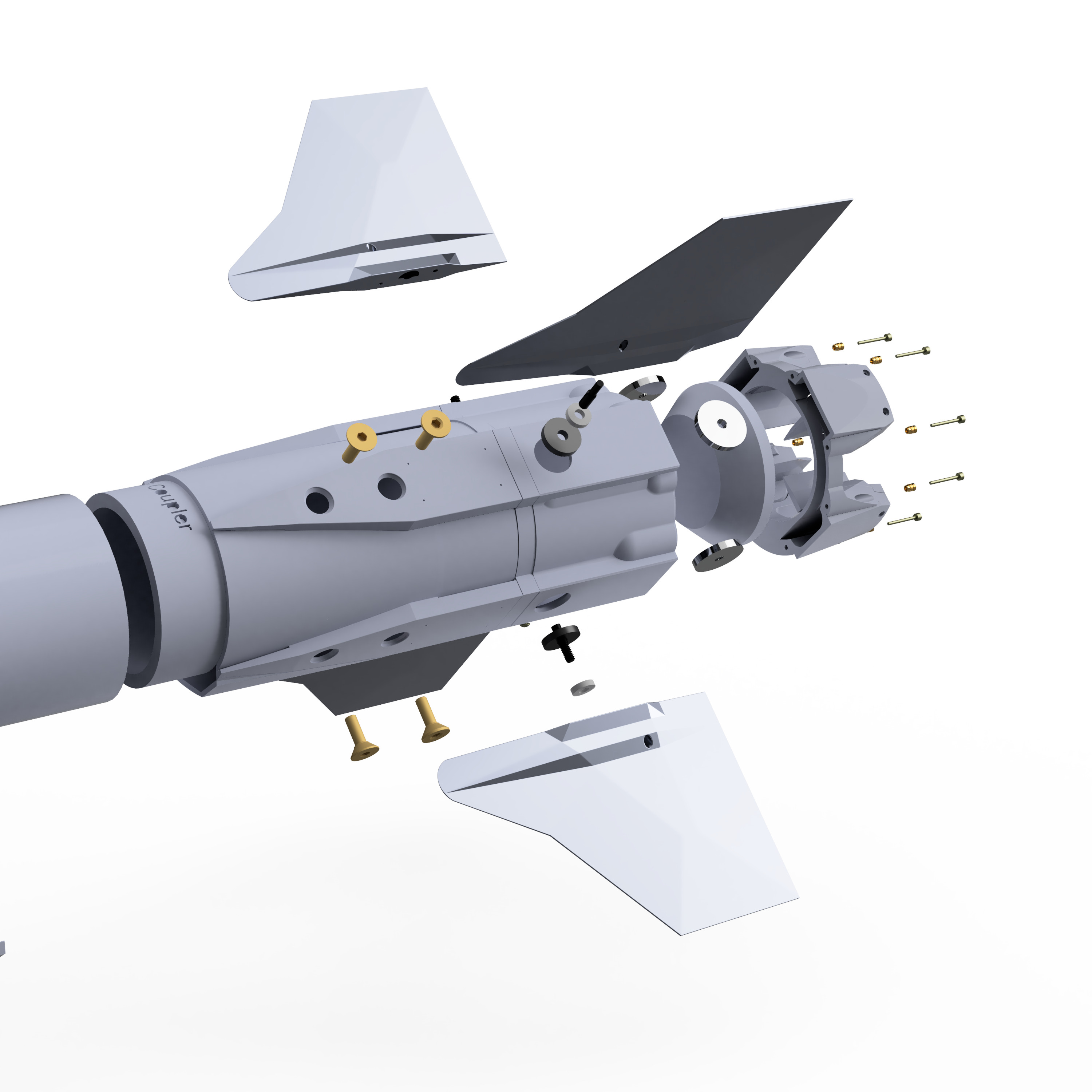 AIM-9X Sidewinder Simplified-Extreme Detail - 3D Print Ready 3D print model_37