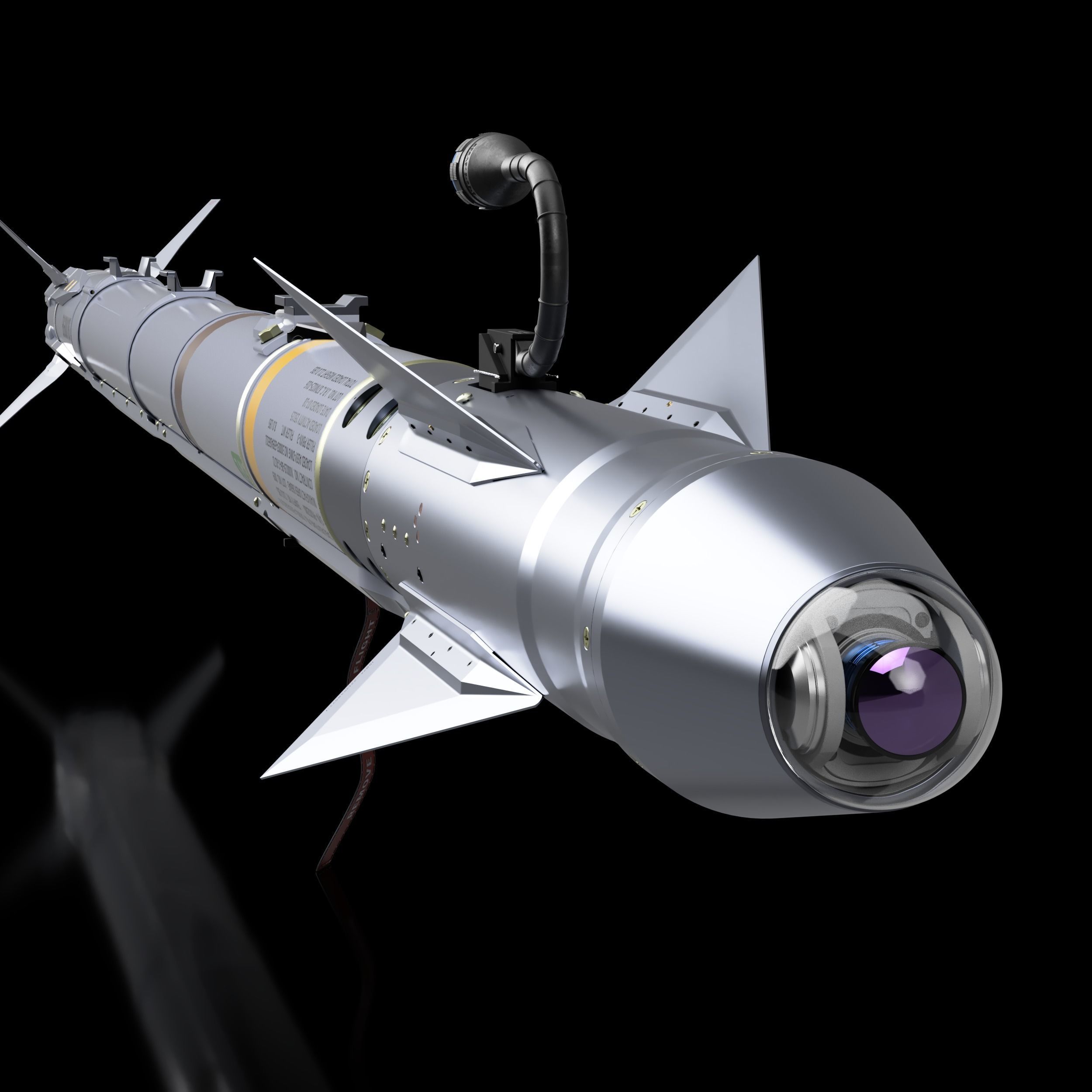AIM-9X Sidewinder Simplified-Extreme Detail - 3D Print Ready 3D print model_6