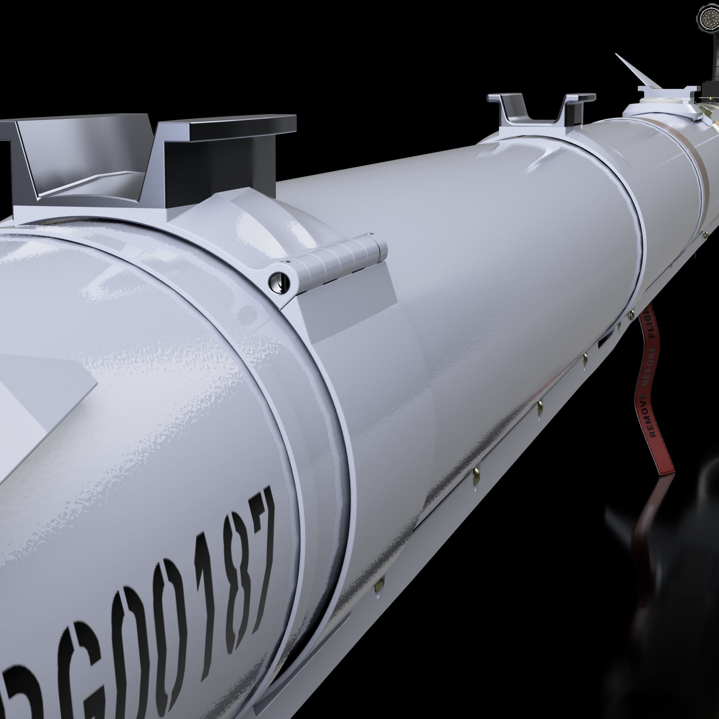 AIM-9X Sidewinder Simplified-Extreme Detail - 3D Print Ready 3D print model_11