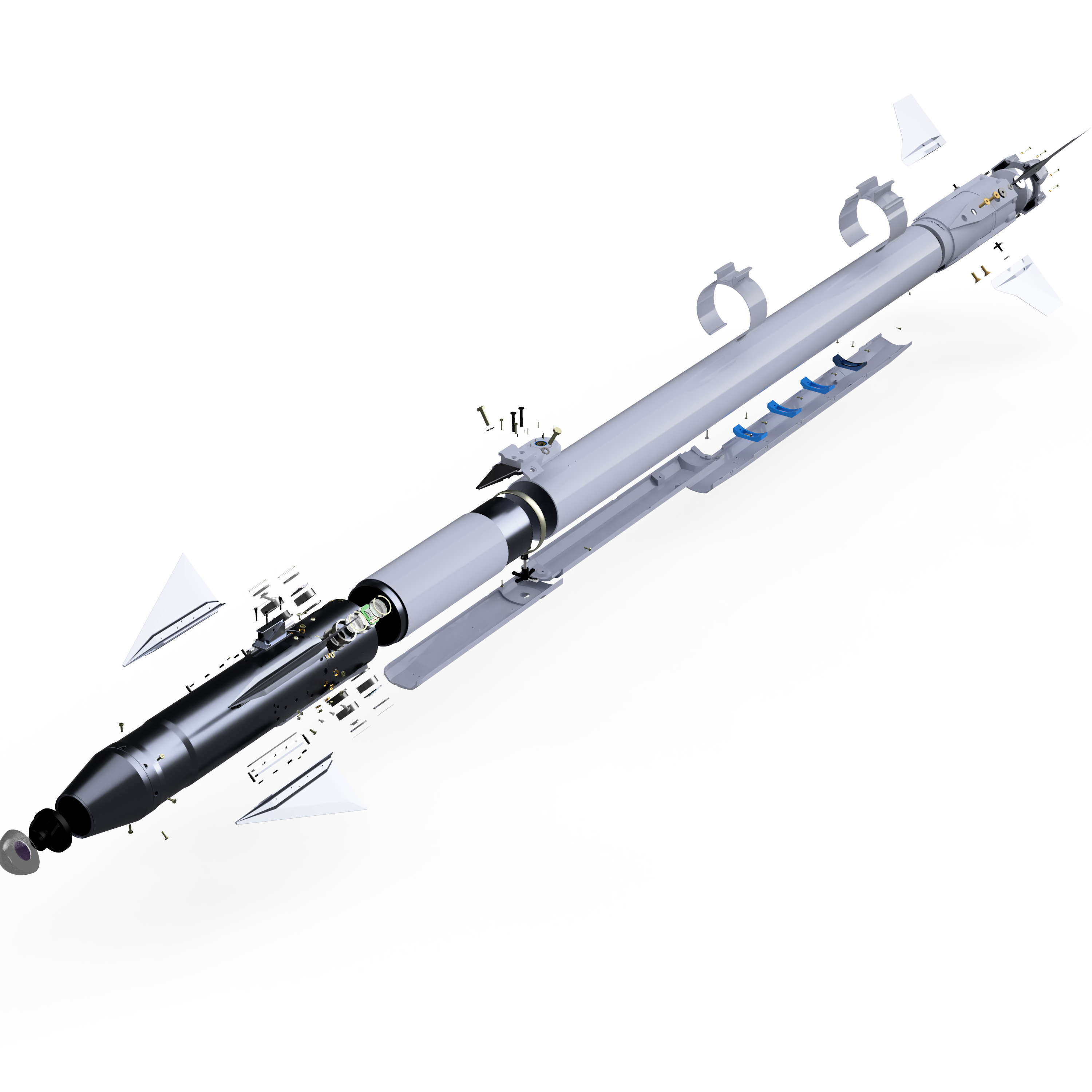 AIM-9X Sidewinder Simplified-Extreme Detail - 3D Print Ready 3D print model_35
