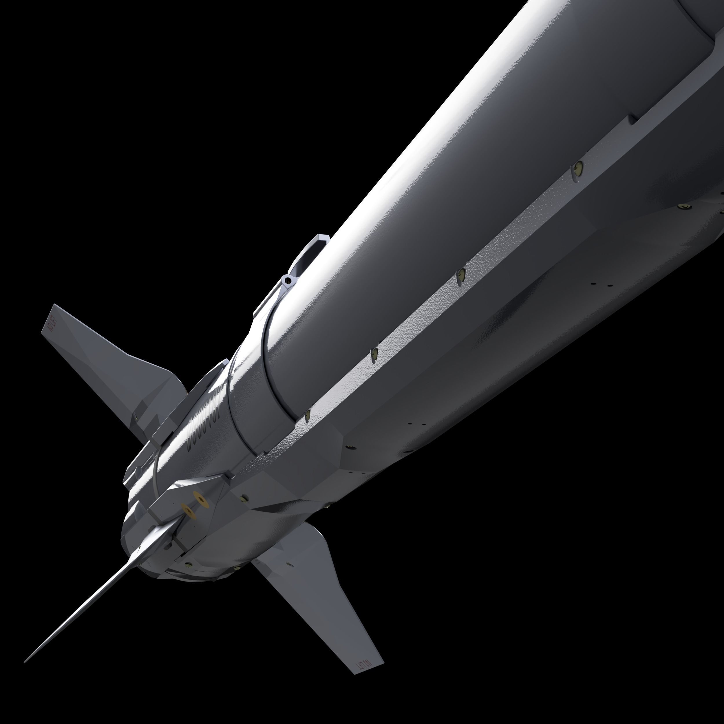 AIM-9X Sidewinder Simplified-Extreme Detail - 3D Print Ready 3D print model_15