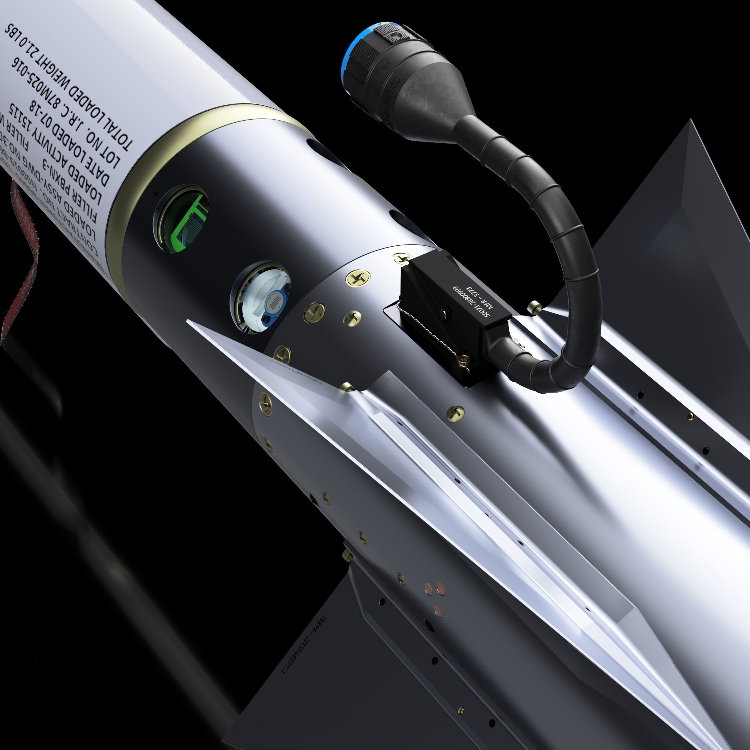 AIM-9X Sidewinder Simplified-Extreme Detail - 3D Print Ready 3D print model_8