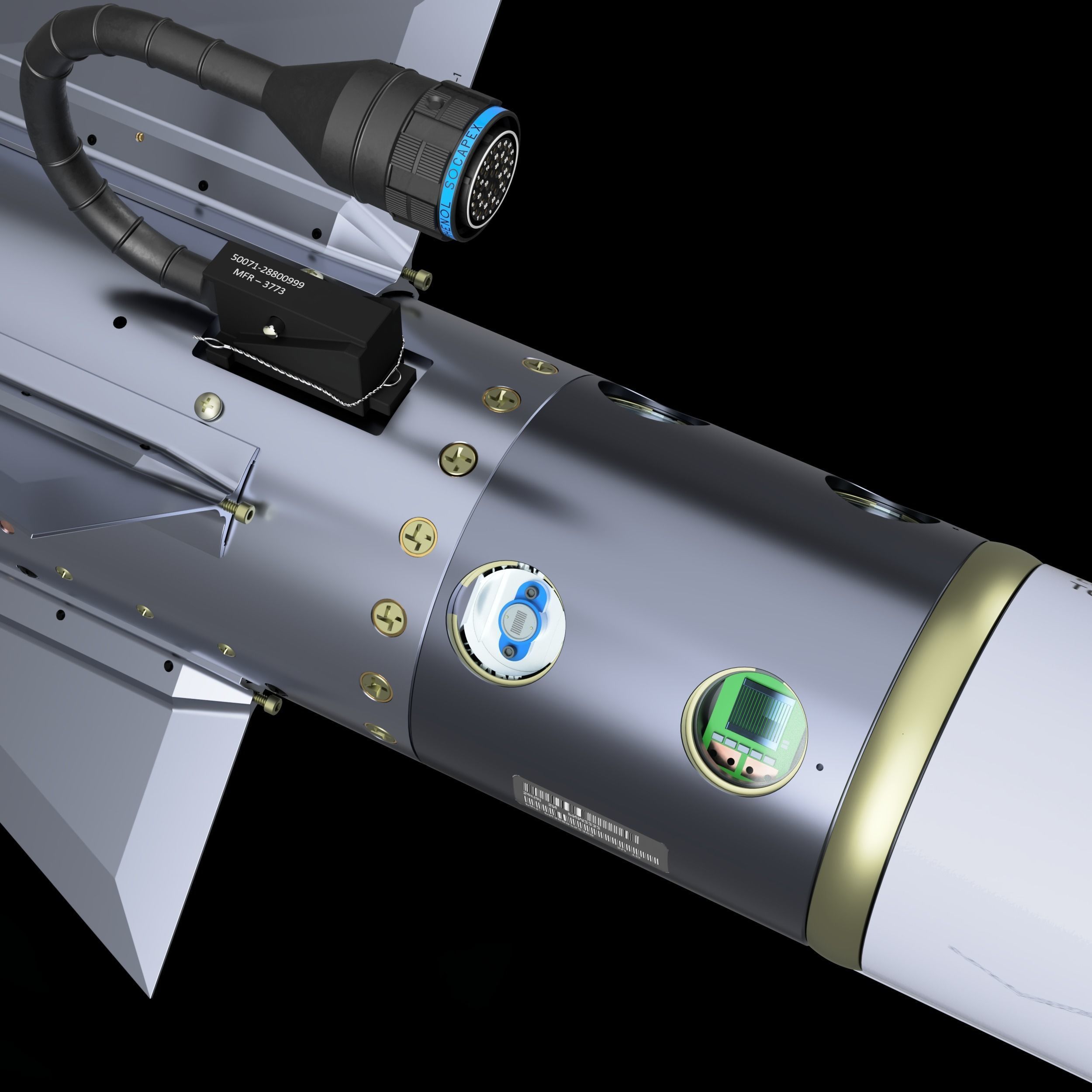 AIM-9X Sidewinder Simplified-Extreme Detail - 3D Print Ready 3D print model_7
