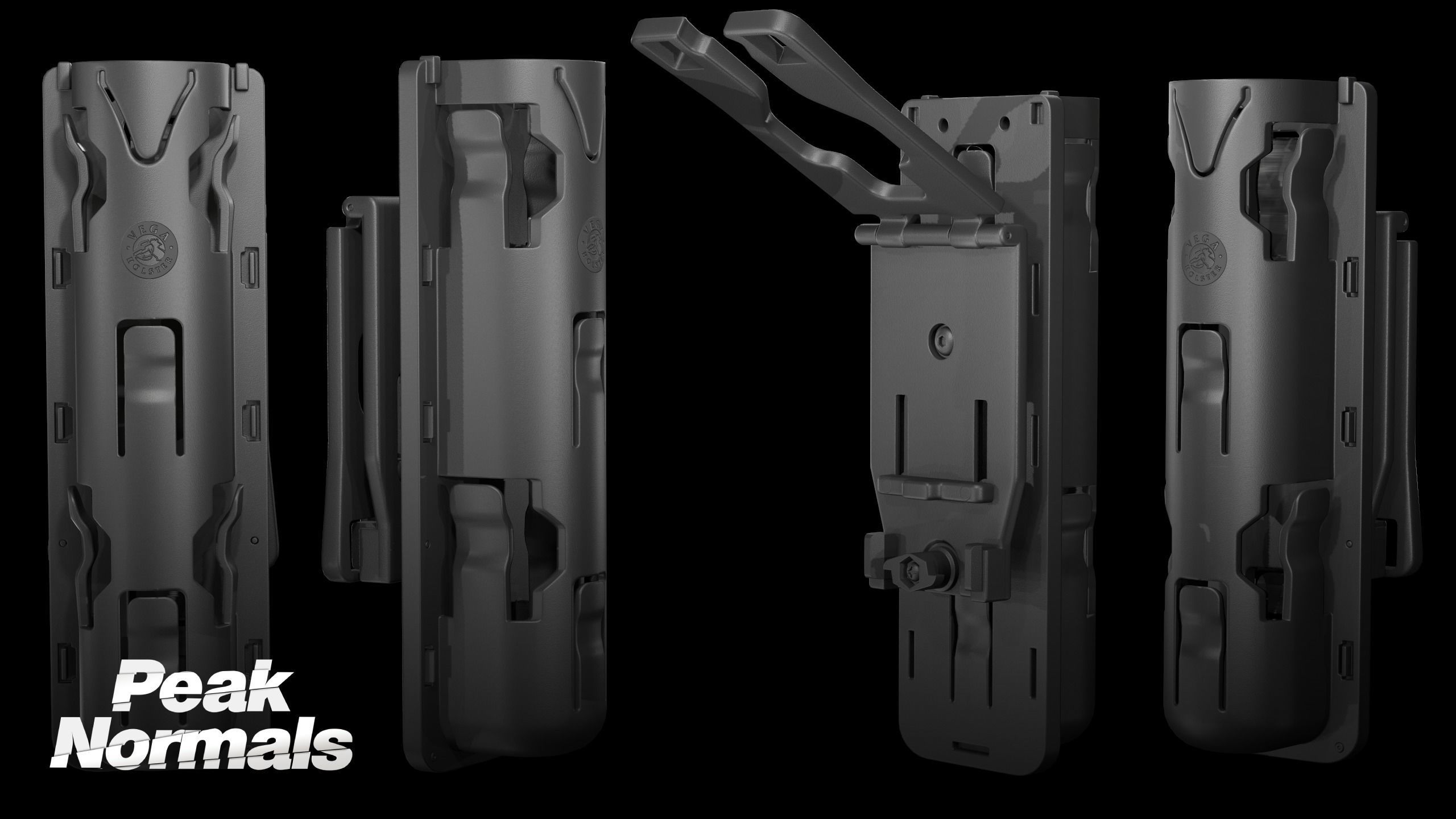 Vega Holsters - Batton Holder Low-poly 3D model_1
