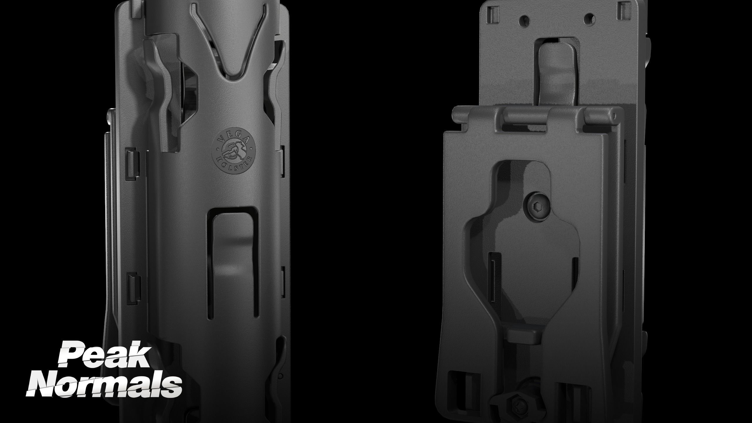 Vega Holsters - Batton Holder Low-poly 3D model_5