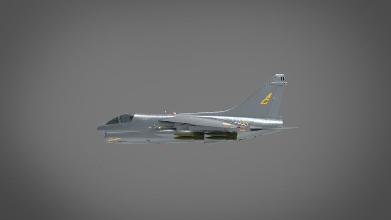 A 7E Corsair II 3D model_7