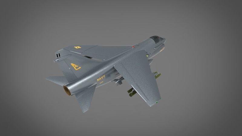 A 7E Corsair II 3D model_2