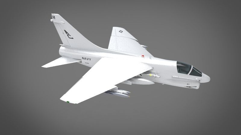 A 7E Corsair II 3D model_5